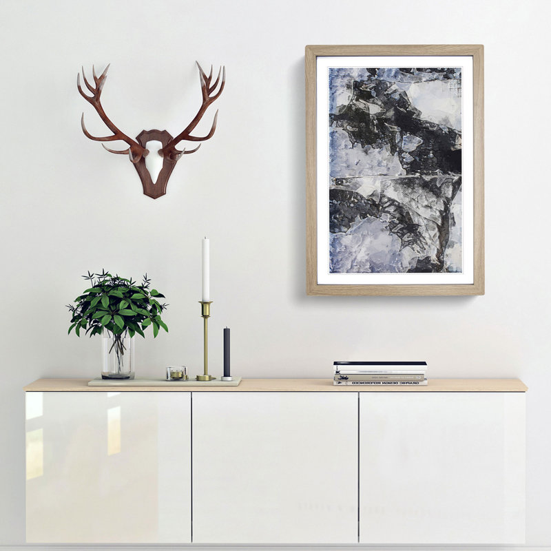 Torn in Abstract - Picture Frame Graphic Art Print, Oak, 50cm H x 35cm W x 2cm D