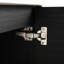Meuble-lavabo de salle de bain avec lavabo 40 po, portes à fermeture en douceur, châtaignier noir, meuble-lavabo mural à fixation murale, finition châtaignier
