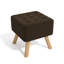 Germain Square Solid Colour Footstool Ottoman-40240738