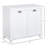 Tilt-Out Laundry Sorter Bathroom Cabinet, White