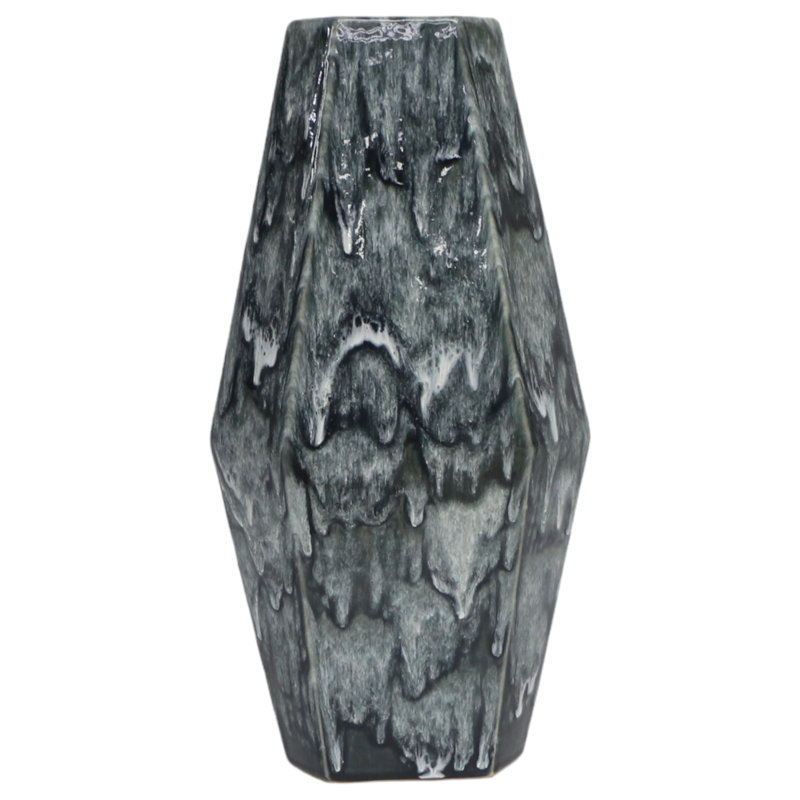 Hosley Medium Ceramic Vase, Abstract, 16"