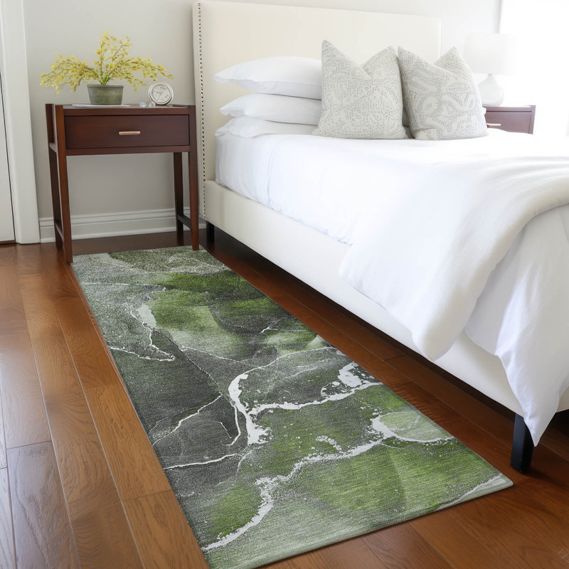 Kyrie Washable Abstract Indoor / Outdoor Rug, Runner 2'3" x 7'6"