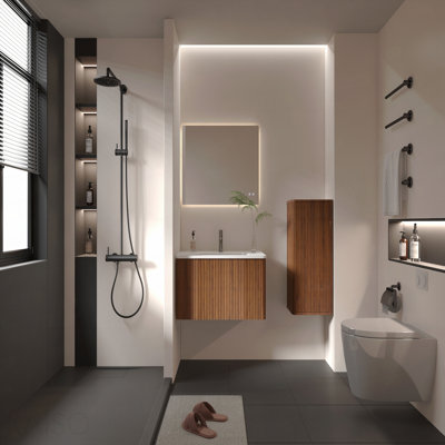 Armoire de rangement murale flottante pour salle de bain, armoire de rangement murale