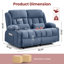 Sofas with Storage, Metal Frame 60 Inch Modern Reclining Loveseat for Home-1864401439
