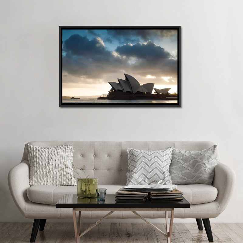 Reproduction de photo sur toile tendue, H 18 po x l 26 po x P 1,5 po, Pas de tapis, Toile avec cadre noir