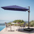 Parasol en porte-à-faux rectangulaire de 127 po, poids de comptoir inclus