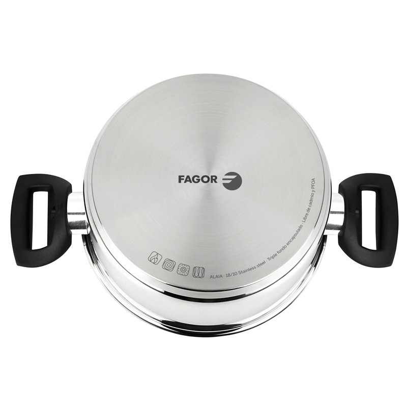 Pot à soupe antiadhésif en acier inoxydable (18/10) Fagor Alaia, 4