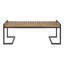 Banc de 19,44 po de hauteur avec bois et fer en fantaisie brillante