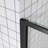 Single Sliding Shower Door 56-60" W X 72" H Semi-Frameless Shower Glass Panel, 1/4" (6Mm) Clear Tempered Glass, Transparent Safety Film For Glass,Aluminium Alloy Matte Black,Reversible Installation