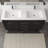 Avalia 60'' Free Standing Double Bathroom Vanity with Solid Surface Top-1210148127