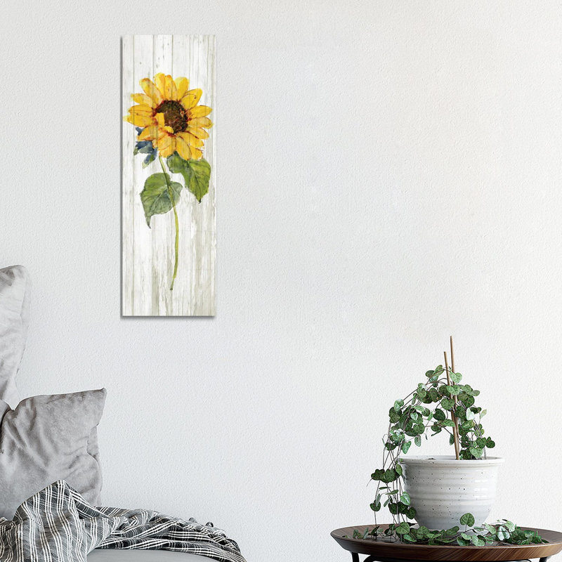 Sunflower In Autumn I by Sally Swatland - Panoramic Gallery-Wrapped Canvas Giclée on Canvas, Canvas