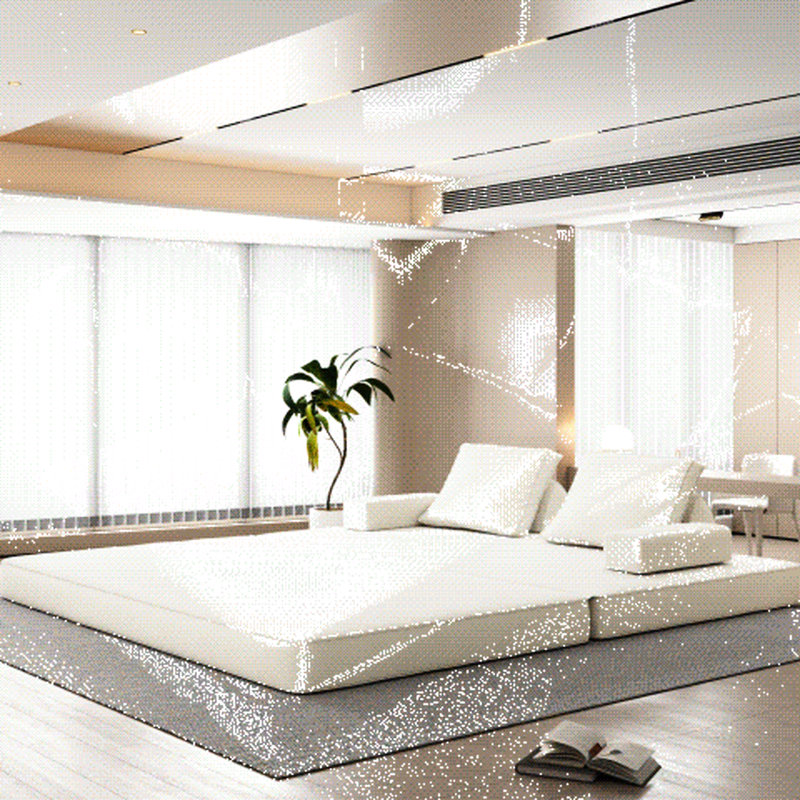 86,6 po convertible avec un tissu chenille chameau, facilement adaptable à différents espaces, canapé de couleur beige, chenille moelleuse et sans assemblage
