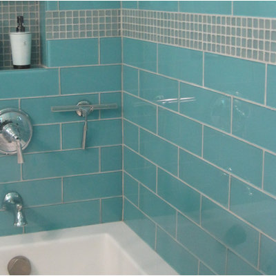 Carreau de mosaïque en verre au xénon avec finition polie imperméable pour les dosserets et les murs de douche - 1 pied carré