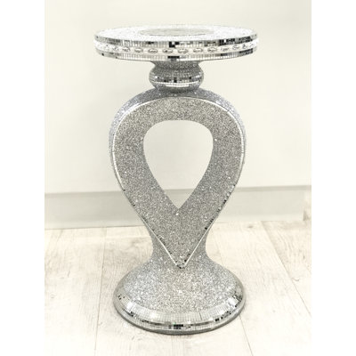 Whalen Glass Top Abstract End Table