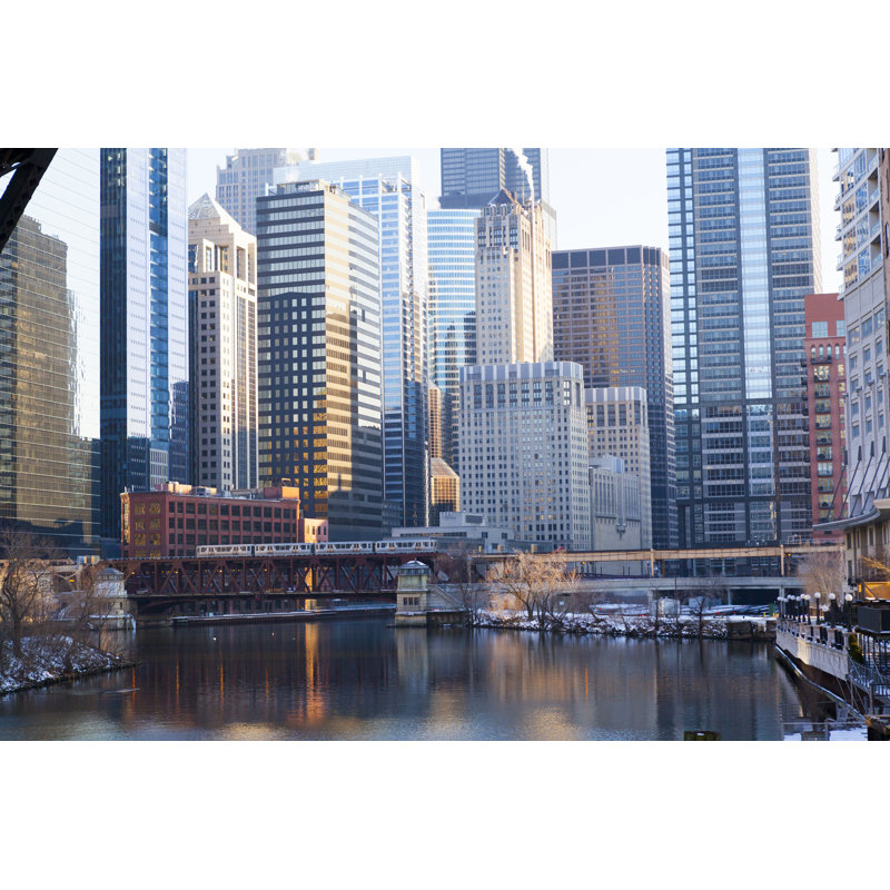 Chicago Downtown - Photographie sur toile tendue, H 8 po x l 12 po