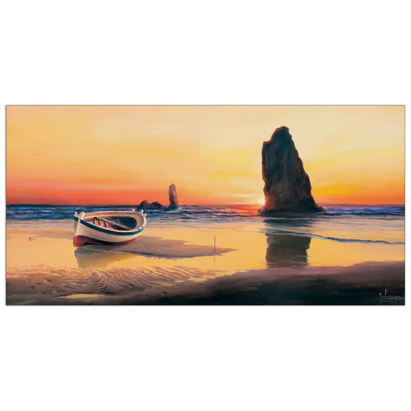 L'Impronta Del Tramonto by Galasso - Rectangle Print on Wood
