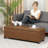 46-Inch Faux Leather Storage Ottoman Bench-1896165175