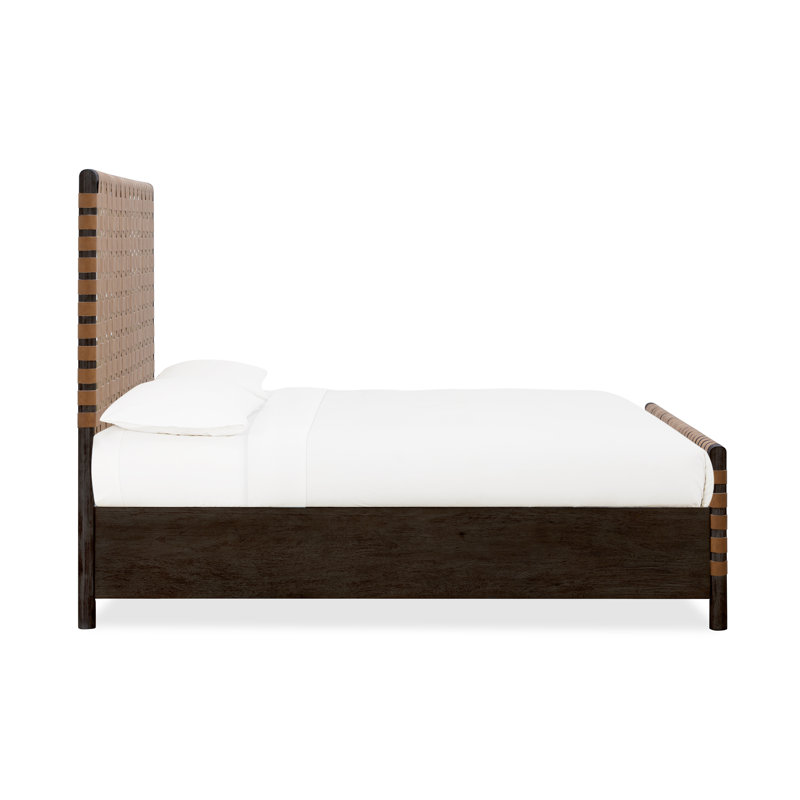 Colleen Leather Bed, California King, Basalt Gray