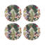 Fantasy Tropical White Vegan Leather Round Coasters-1989814263
