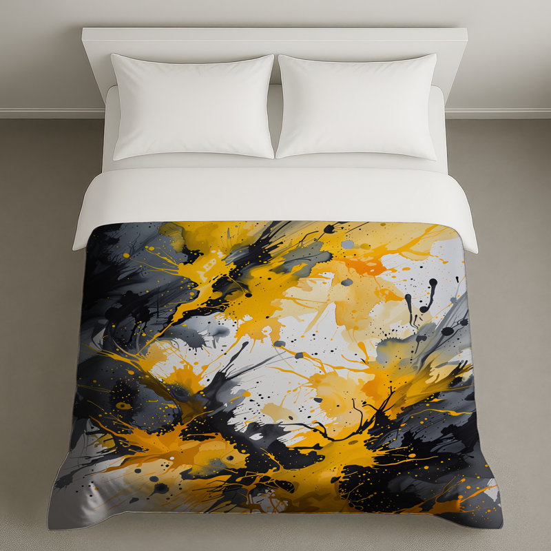 Housse de couette abstraite Abstract Splatter Bedding, Lit simple