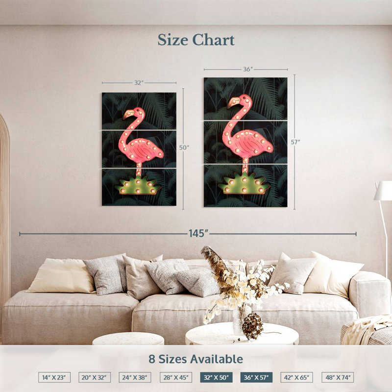 Panneau de signalisation Kerner Flamingo, H 50 po x l 32 po