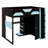 Multifunctional Wooden Loft Bed Featuring Desk, Wardrobe, Shelves, USB & RGB Lighting-1407355976
