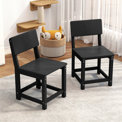 HIKHDPE Patio Dining Side Chair Poly All-weather Outdoor Dining Chairs (set Of 2)