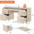 WAMPAT Executive Desk With Floating Bookcase