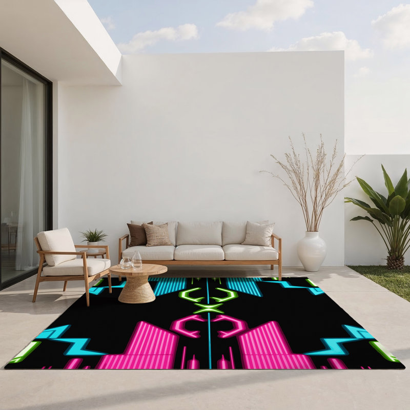 Tapis intérieur et extérieur Prism Vortex, Rectangle 1 pi 6 po x 2 pi 6 po