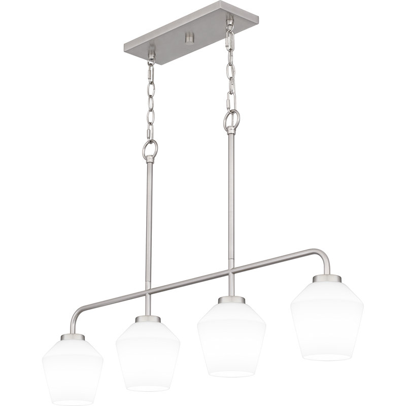 Sirkka 4 - Light Dimmable Kitchen Island Linear Chandelier, Brushed Nickel