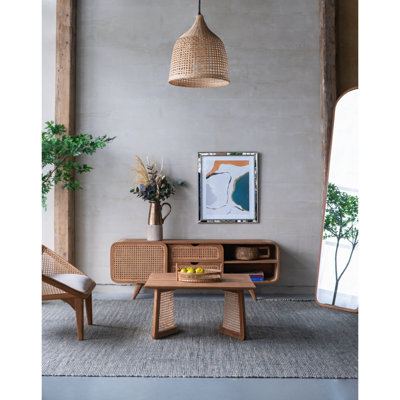 27.6X27.6X13.8" Teak Coffee Table