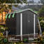 Abri de jardin en métal de 2,4 m x 1,8 m avec portes verrouillables