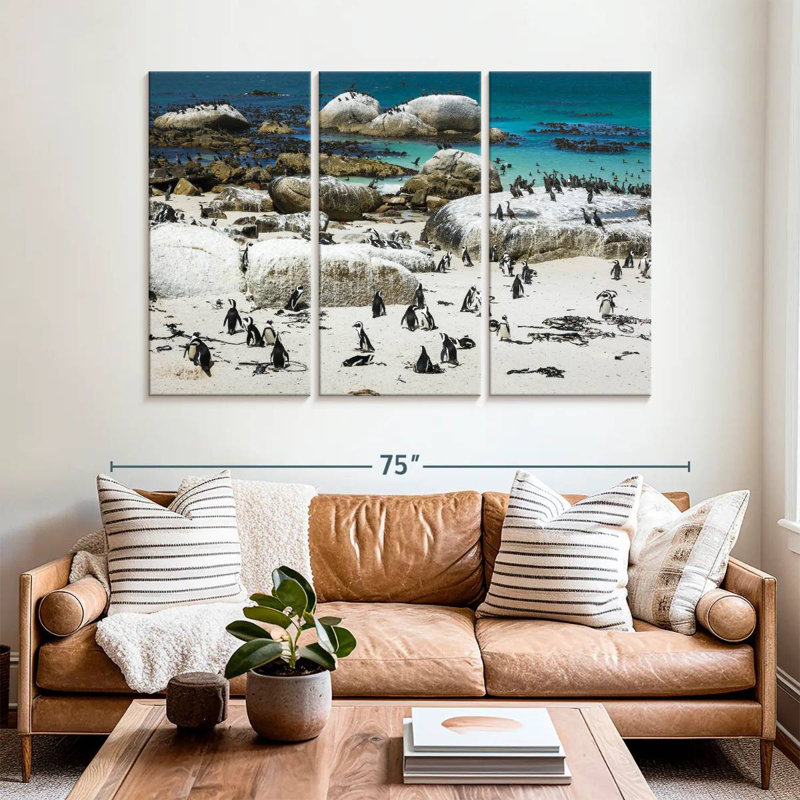 Brampt Boulders Beach Penguins, 42" H x 65" W