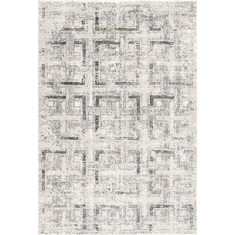 Tapis à motif abstrait moderne Collection Mirage, Rectangle de 5 pi x 8 pi