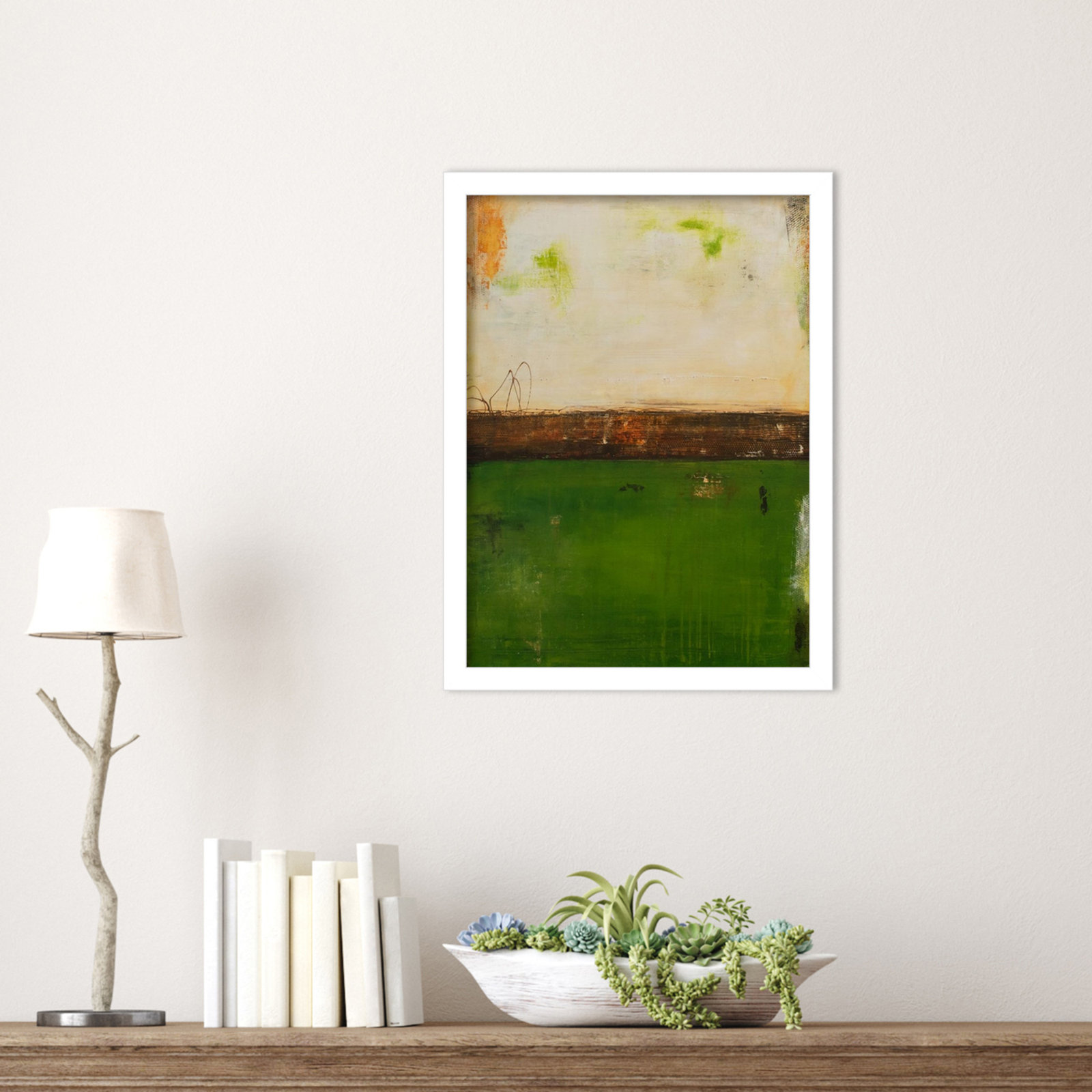 Forest Hill Trail Print by Erin Ashley, White, 17" H x 13" W