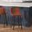 Brandy Upholstered Counter Stool with Metal Frame-88725374