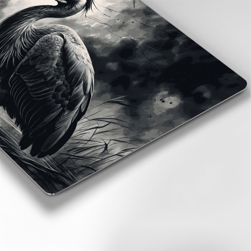 Art mural en métal noir, 24" H x 36" W