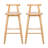 Grove Indoor Rubberwood Barstool, Natural Finished, Set Of 2