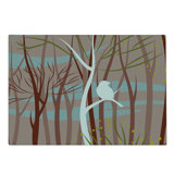 Ambesonne Forest Cutting Board Large Size Bird on Leafless Branch Multicolor