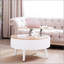 Table basse ronde avec rangement