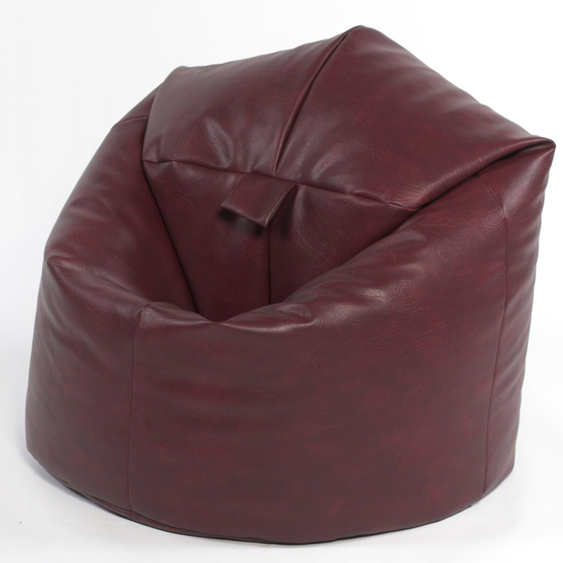 Atherstone Faux Leather Bean Bag Chair, Claret