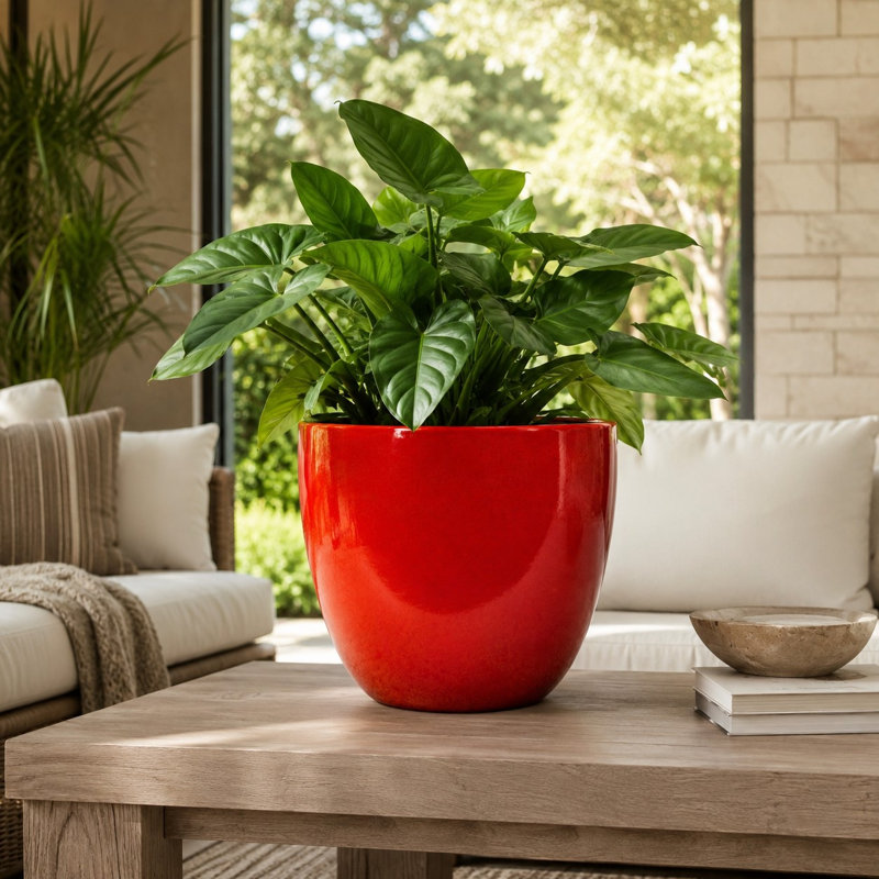 Pot Eloy de 30 cm - Rouge atomique, 11" H x 12" W x 12" D, Red