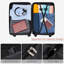 Ensemble de 3 valises de voyage en PP de qualité supérieure 20/24/28 pouces, serrure de sécurité et roues pivotantes à 360 °, poignée télescopique réglable, pour les voyages, les affaires et l'aventure-126649147