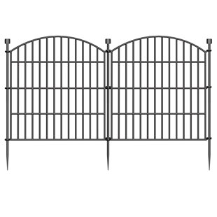 Clôture de jardin décorative à 10 panneaux - H 32 po x L 23,6 pi (L) Clôture pour chien sans creusage d'extérieur pour la cour