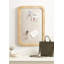 Tableau rectangulaire arrondi avec cadre en rotin pour utilisation comme tableau de vision-129776400