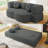 2-Seater Foldable Compressed Sofa Bed Gray