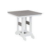 Berlin Gardens Garden Classic Regular Top With White Base Square Bar Table