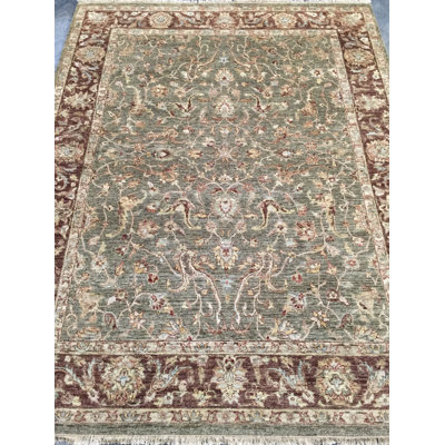 One-of-a-Kind 7'10" X 9'11" New Age Wool Area Rug in Green