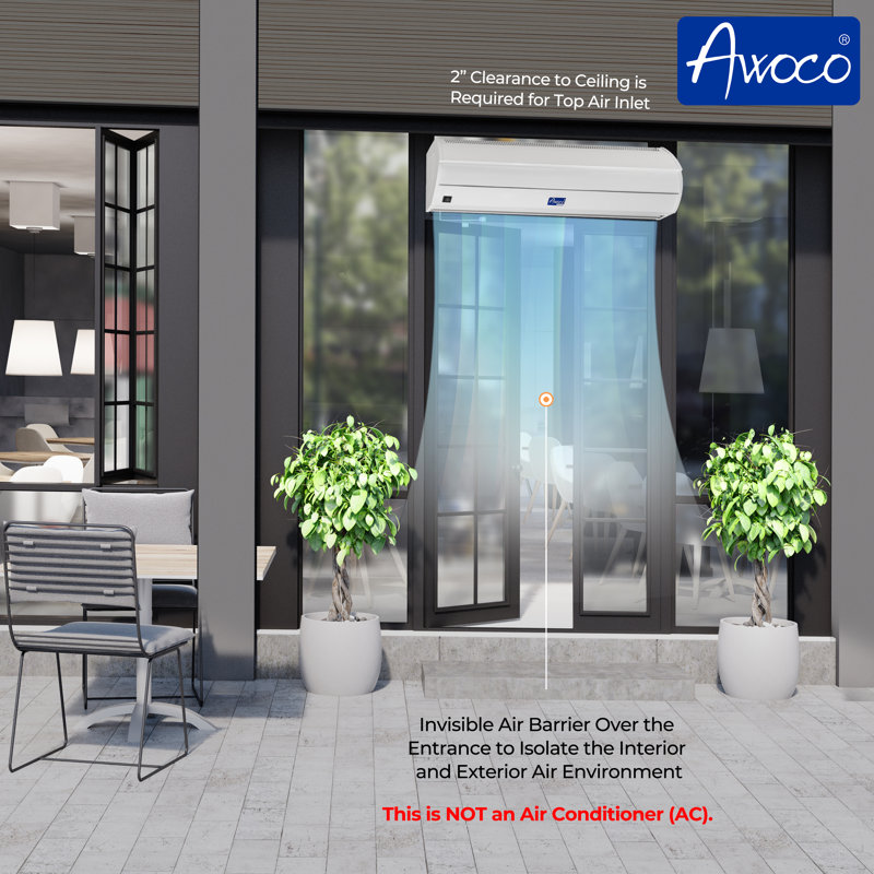 Ventilateur de rideau d'air élégant 42 po Awoco