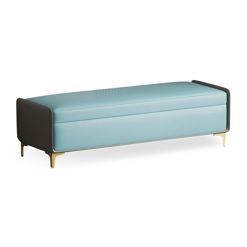 Banc avec revêtement, Bleu, 15.75" H x 62.99" W x 15.75" D
